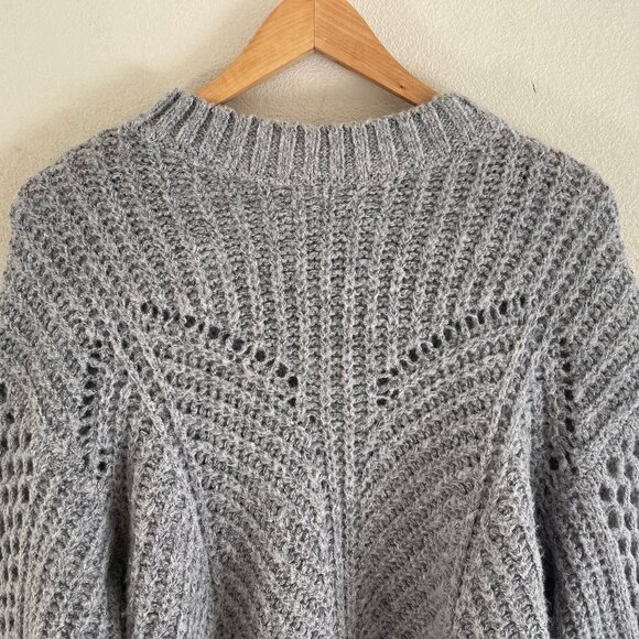 AMUSE SOCIETY Open Knit Powder Blue Sweater with Full Sleeves is NWOT! MEDIUM - Picture 2 of 8
